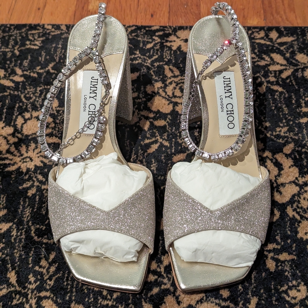 Jimmy Choo Crystal Embellished Sandals